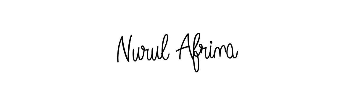 The best way (Angelique-Rose-font-FFP) to make a short signature is to pick only two or three words in your name. The name Nurul Afrina include a total of six letters. For converting this name. Nurul Afrina signature style 5 images and pictures png