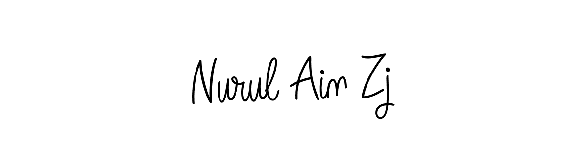 Also we have Nurul Ain Zj name is the best signature style. Create professional handwritten signature collection using Angelique-Rose-font-FFP autograph style. Nurul Ain Zj signature style 5 images and pictures png