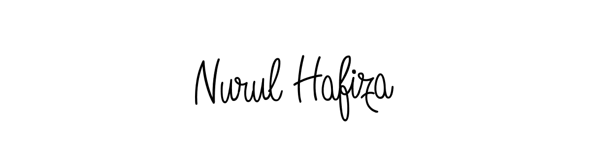 Design your own signature with our free online signature maker. With this signature software, you can create a handwritten (Angelique-Rose-font-FFP) signature for name Nurul Hafiza. Nurul Hafiza signature style 5 images and pictures png