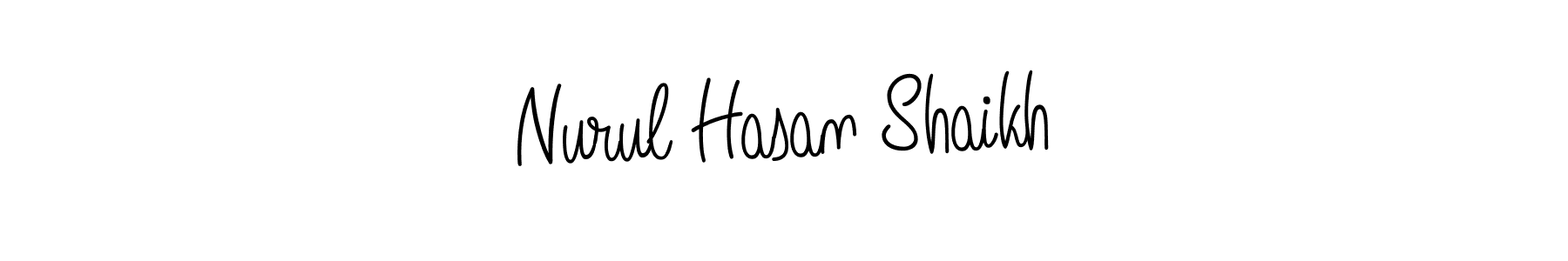 Make a beautiful signature design for name Nurul Hasan Shaikh. With this signature (Angelique-Rose-font-FFP) style, you can create a handwritten signature for free. Nurul Hasan Shaikh signature style 5 images and pictures png