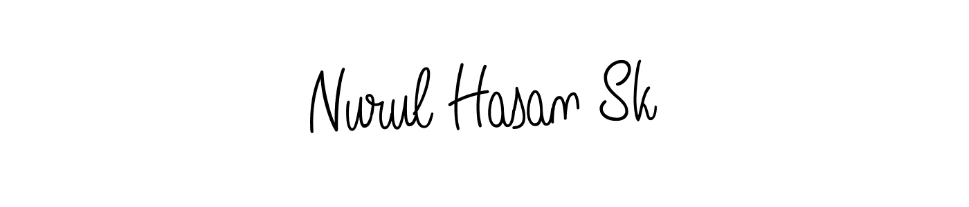 Design your own signature with our free online signature maker. With this signature software, you can create a handwritten (Angelique-Rose-font-FFP) signature for name Nurul Hasan Sk. Nurul Hasan Sk signature style 5 images and pictures png