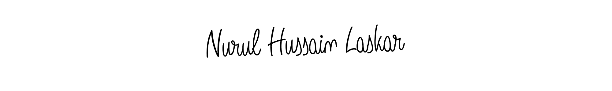 Design your own signature with our free online signature maker. With this signature software, you can create a handwritten (Angelique-Rose-font-FFP) signature for name Nurul Hussain Laskar. Nurul Hussain Laskar signature style 5 images and pictures png