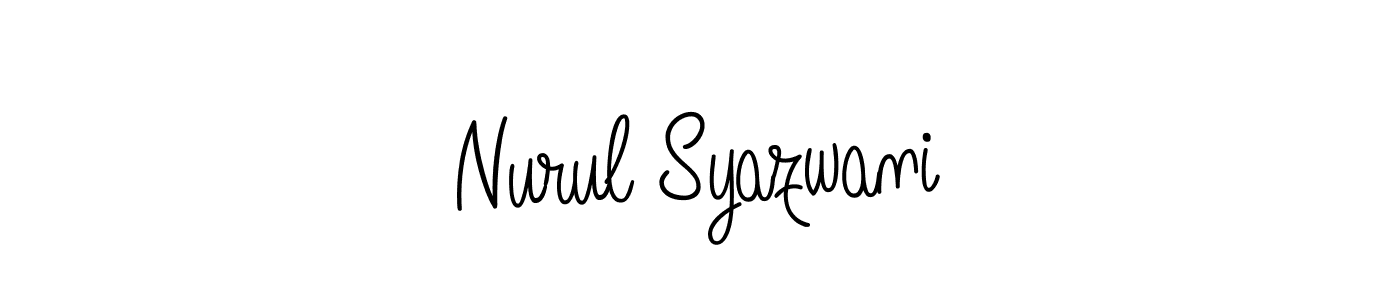 if you are searching for the best signature style for your name Nurul Syazwani. so please give up your signature search. here we have designed multiple signature styles  using Angelique-Rose-font-FFP. Nurul Syazwani signature style 5 images and pictures png