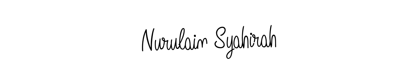 How to Draw Nurulain Syahirah signature style? Angelique-Rose-font-FFP is a latest design signature styles for name Nurulain Syahirah. Nurulain Syahirah signature style 5 images and pictures png