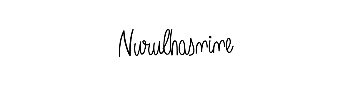 The best way (Angelique-Rose-font-FFP) to make a short signature is to pick only two or three words in your name. The name Nurulhasnine include a total of six letters. For converting this name. Nurulhasnine signature style 5 images and pictures png