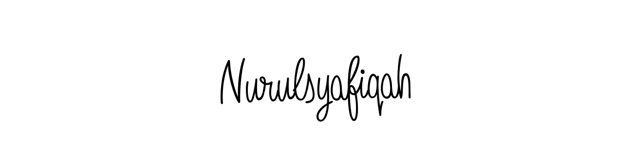 Nurulsyafiqah stylish signature style. Best Handwritten Sign (Angelique-Rose-font-FFP) for my name. Handwritten Signature Collection Ideas for my name Nurulsyafiqah. Nurulsyafiqah signature style 5 images and pictures png