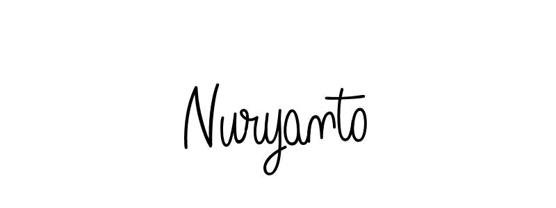 The best way (Angelique-Rose-font-FFP) to make a short signature is to pick only two or three words in your name. The name Nuryanto include a total of six letters. For converting this name. Nuryanto signature style 5 images and pictures png