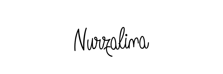 Create a beautiful signature design for name Nurzalina. With this signature (Angelique-Rose-font-FFP) fonts, you can make a handwritten signature for free. Nurzalina signature style 5 images and pictures png