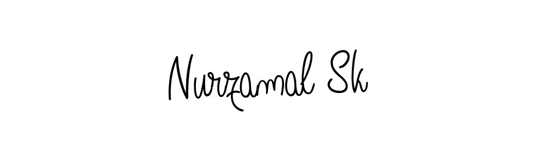 The best way (Angelique-Rose-font-FFP) to make a short signature is to pick only two or three words in your name. The name Nurzamal Sk include a total of six letters. For converting this name. Nurzamal Sk signature style 5 images and pictures png