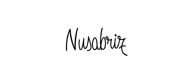 Design your own signature with our free online signature maker. With this signature software, you can create a handwritten (Angelique-Rose-font-FFP) signature for name Nusabriz. Nusabriz signature style 5 images and pictures png