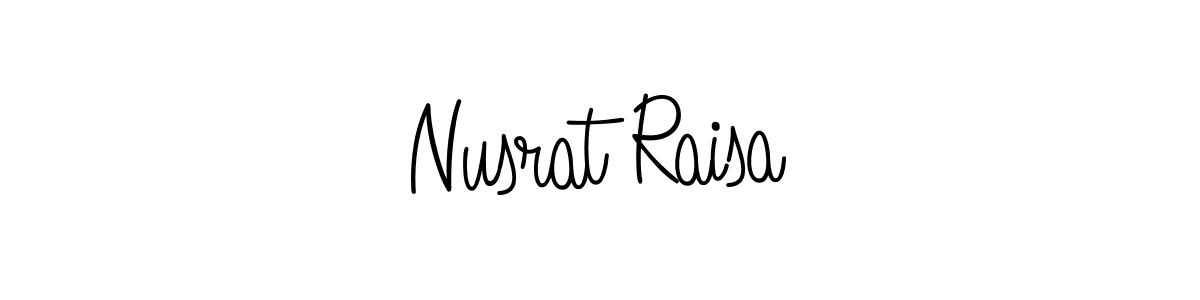 You should practise on your own different ways (Angelique-Rose-font-FFP) to write your name (Nusrat Raisa) in signature. don't let someone else do it for you. Nusrat Raisa signature style 5 images and pictures png