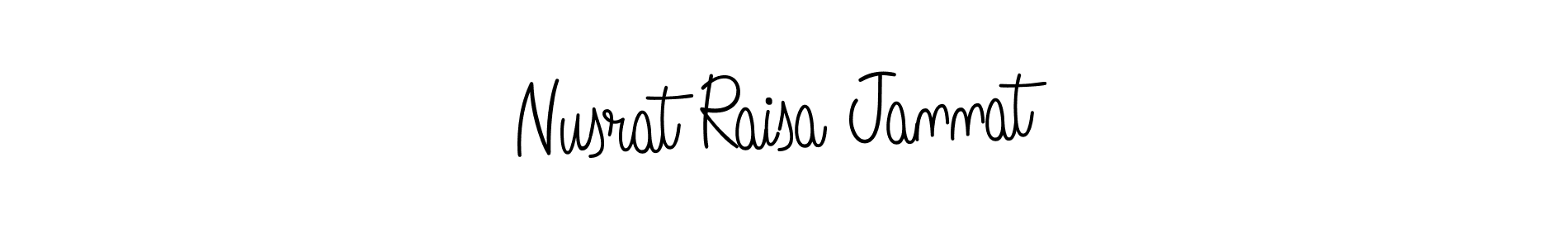 You should practise on your own different ways (Angelique-Rose-font-FFP) to write your name (Nusrat Raisa Jannat) in signature. don't let someone else do it for you. Nusrat Raisa Jannat signature style 5 images and pictures png