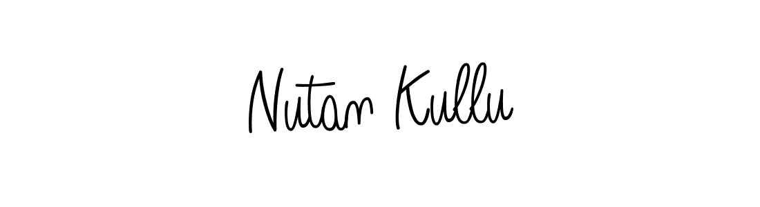 You should practise on your own different ways (Angelique-Rose-font-FFP) to write your name (Nutan Kullu) in signature. don't let someone else do it for you. Nutan Kullu signature style 5 images and pictures png