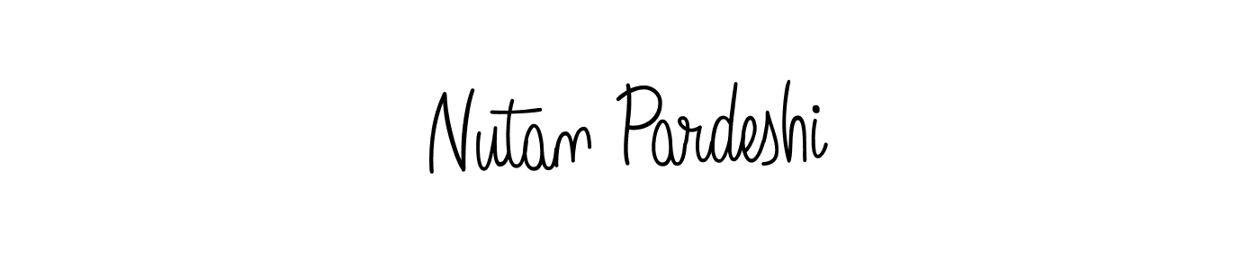 Use a signature maker to create a handwritten signature online. With this signature software, you can design (Angelique-Rose-font-FFP) your own signature for name Nutan Pardeshi. Nutan Pardeshi signature style 5 images and pictures png