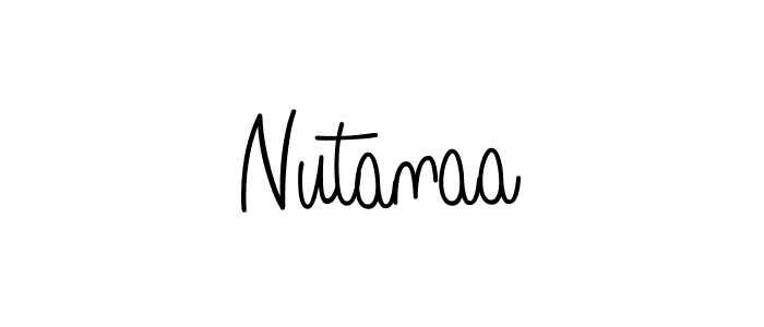 Make a beautiful signature design for name Nutanaa. With this signature (Angelique-Rose-font-FFP) style, you can create a handwritten signature for free. Nutanaa signature style 5 images and pictures png