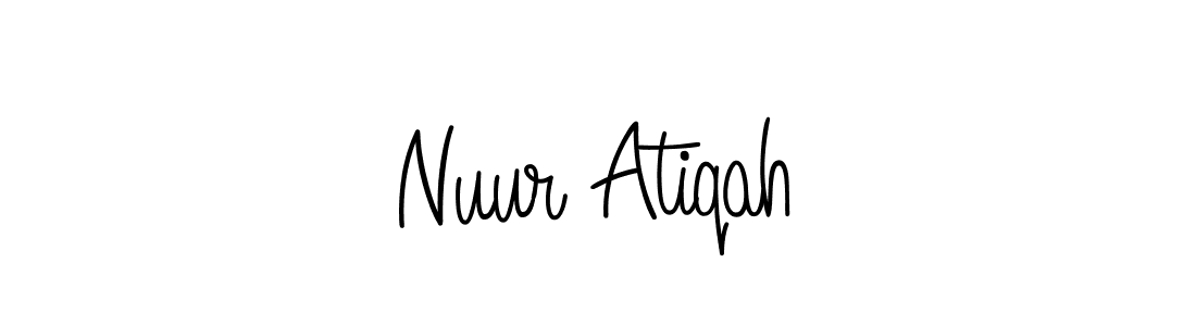 Make a short Nuur Atiqah signature style. Manage your documents anywhere anytime using Angelique-Rose-font-FFP. Create and add eSignatures, submit forms, share and send files easily. Nuur Atiqah signature style 5 images and pictures png