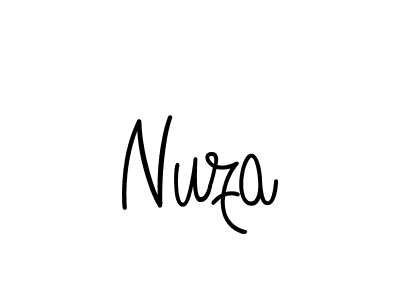 Use a signature maker to create a handwritten signature online. With this signature software, you can design (Angelique-Rose-font-FFP) your own signature for name Nuza. Nuza signature style 5 images and pictures png