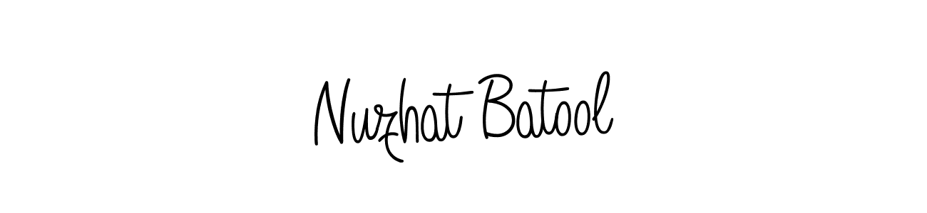 Check out images of Autograph of Nuzhat Batool name. Actor Nuzhat Batool Signature Style. Angelique-Rose-font-FFP is a professional sign style online. Nuzhat Batool signature style 5 images and pictures png