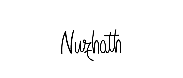 The best way (Angelique-Rose-font-FFP) to make a short signature is to pick only two or three words in your name. The name Nuzhath include a total of six letters. For converting this name. Nuzhath signature style 5 images and pictures png