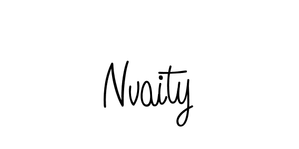 Make a beautiful signature design for name Nvaity. With this signature (Angelique-Rose-font-FFP) style, you can create a handwritten signature for free. Nvaity signature style 5 images and pictures png