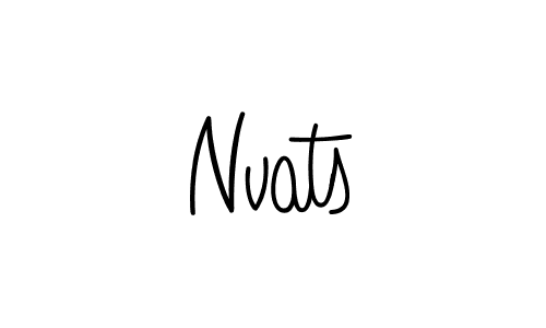 Use a signature maker to create a handwritten signature online. With this signature software, you can design (Angelique-Rose-font-FFP) your own signature for name Nvats. Nvats signature style 5 images and pictures png