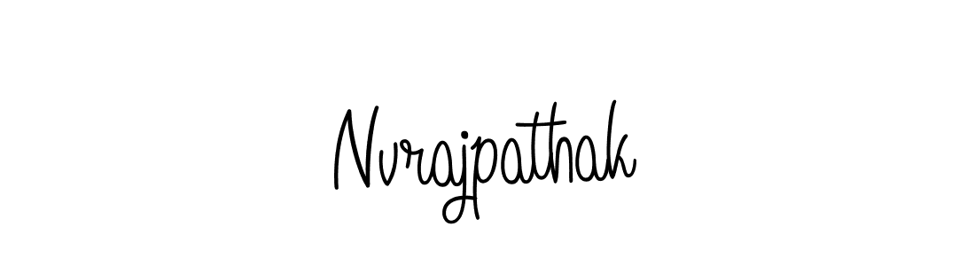 Make a beautiful signature design for name Nvrajpathak. With this signature (Angelique-Rose-font-FFP) style, you can create a handwritten signature for free. Nvrajpathak signature style 5 images and pictures png