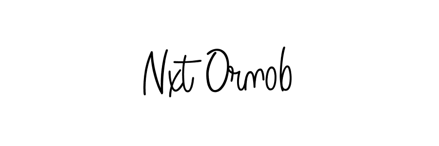 Make a beautiful signature design for name Nxt Ornob. With this signature (Angelique-Rose-font-FFP) style, you can create a handwritten signature for free. Nxt Ornob signature style 5 images and pictures png