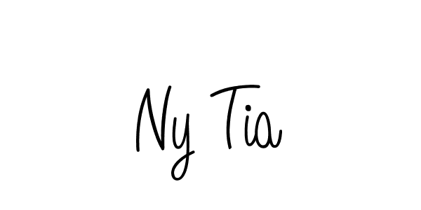 Make a beautiful signature design for name Ny Tia. With this signature (Angelique-Rose-font-FFP) style, you can create a handwritten signature for free. Ny Tia signature style 5 images and pictures png