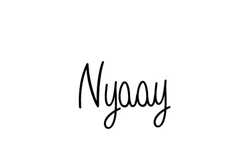 Design your own signature with our free online signature maker. With this signature software, you can create a handwritten (Angelique-Rose-font-FFP) signature for name Nyaay. Nyaay signature style 5 images and pictures png