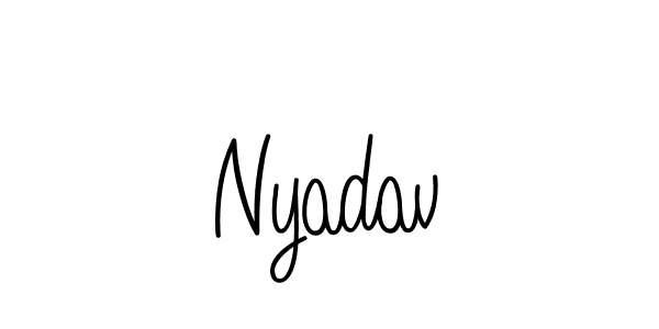 How to Draw Nyadav signature style? Angelique-Rose-font-FFP is a latest design signature styles for name Nyadav. Nyadav signature style 5 images and pictures png