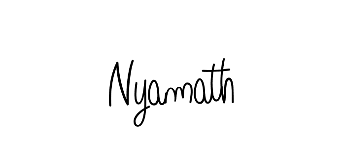 How to Draw Nyamath signature style? Angelique-Rose-font-FFP is a latest design signature styles for name Nyamath. Nyamath signature style 5 images and pictures png