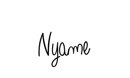 Use a signature maker to create a handwritten signature online. With this signature software, you can design (Angelique-Rose-font-FFP) your own signature for name Nyame. Nyame signature style 5 images and pictures png