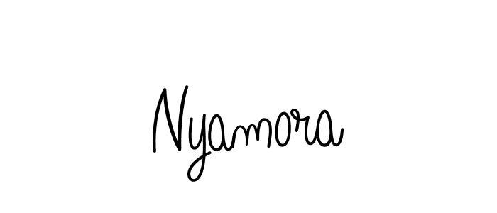 How to Draw Nyamora signature style? Angelique-Rose-font-FFP is a latest design signature styles for name Nyamora. Nyamora signature style 5 images and pictures png