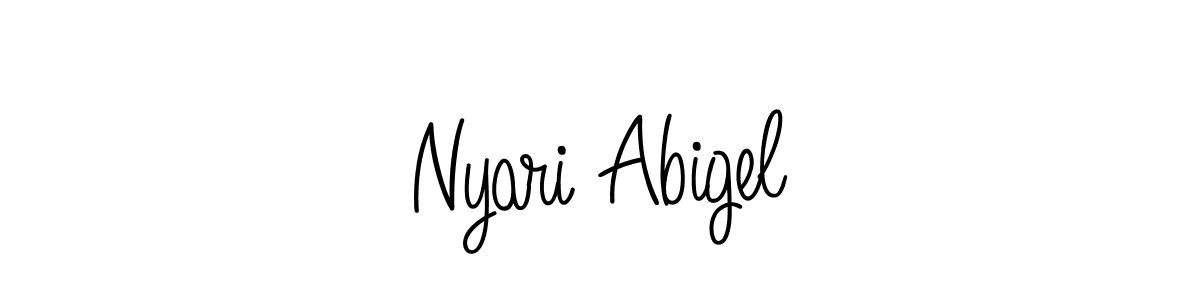 You can use this online signature creator to create a handwritten signature for the name Nyari Abigel. This is the best online autograph maker. Nyari Abigel signature style 5 images and pictures png