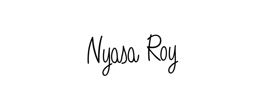 Make a beautiful signature design for name Nyasa Roy. With this signature (Angelique-Rose-font-FFP) style, you can create a handwritten signature for free. Nyasa Roy signature style 5 images and pictures png