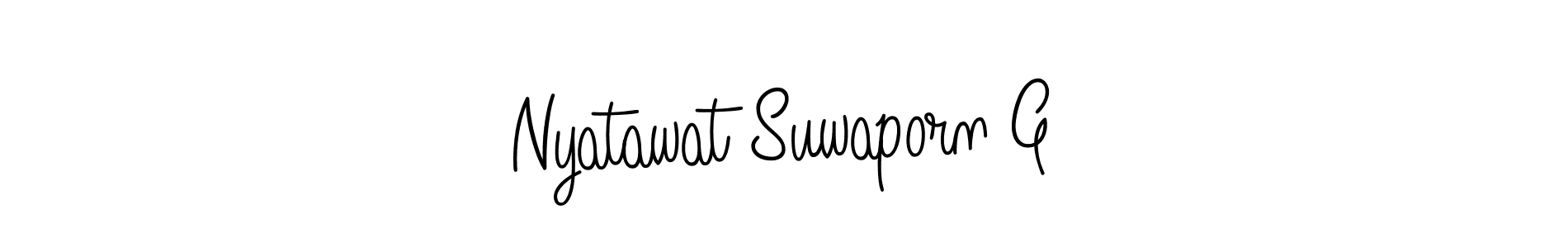 Nyatawat Suwaporn G stylish signature style. Best Handwritten Sign (Angelique-Rose-font-FFP) for my name. Handwritten Signature Collection Ideas for my name Nyatawat Suwaporn G. Nyatawat Suwaporn G signature style 5 images and pictures png