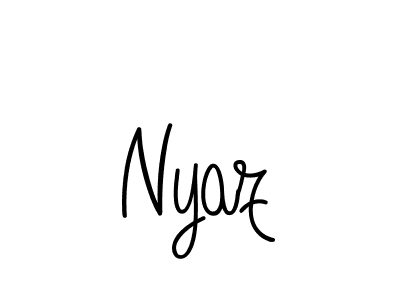 if you are searching for the best signature style for your name Nyaz. so please give up your signature search. here we have designed multiple signature styles  using Angelique-Rose-font-FFP. Nyaz signature style 5 images and pictures png