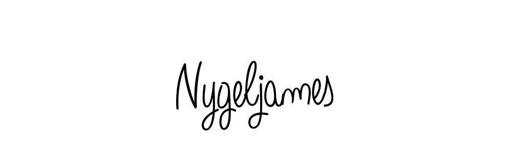 The best way (Angelique-Rose-font-FFP) to make a short signature is to pick only two or three words in your name. The name Nygeljames include a total of six letters. For converting this name. Nygeljames signature style 5 images and pictures png