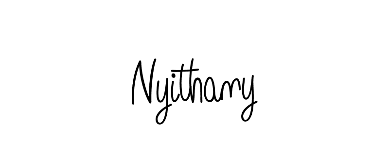 Nyithany stylish signature style. Best Handwritten Sign (Angelique-Rose-font-FFP) for my name. Handwritten Signature Collection Ideas for my name Nyithany. Nyithany signature style 5 images and pictures png