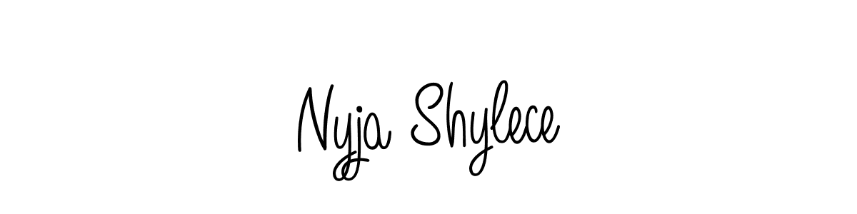Make a beautiful signature design for name Nyja Shylece. With this signature (Angelique-Rose-font-FFP) style, you can create a handwritten signature for free. Nyja Shylece signature style 5 images and pictures png