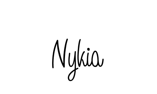 How to make Nykia signature? Angelique-Rose-font-FFP is a professional autograph style. Create handwritten signature for Nykia name. Nykia signature style 5 images and pictures png