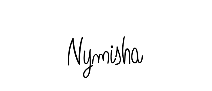 The best way (Angelique-Rose-font-FFP) to make a short signature is to pick only two or three words in your name. The name Nymisha include a total of six letters. For converting this name. Nymisha signature style 5 images and pictures png