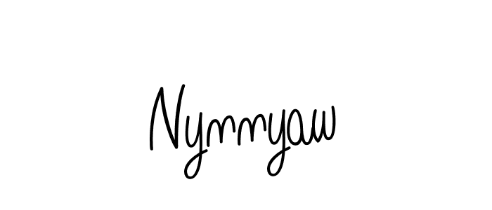 Make a beautiful signature design for name Nynnyaw. With this signature (Angelique-Rose-font-FFP) style, you can create a handwritten signature for free. Nynnyaw signature style 5 images and pictures png