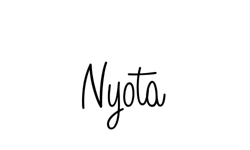 Make a beautiful signature design for name Nyota. With this signature (Angelique-Rose-font-FFP) style, you can create a handwritten signature for free. Nyota signature style 5 images and pictures png