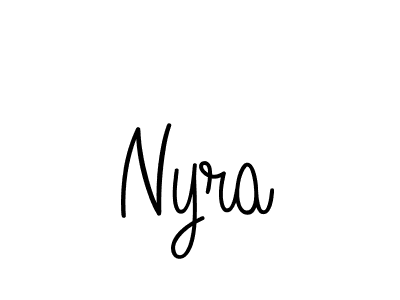 How to make Nyra name signature. Use Angelique-Rose-font-FFP style for creating short signs online. This is the latest handwritten sign. Nyra signature style 5 images and pictures png