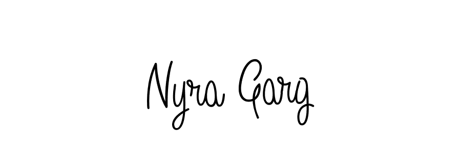Design your own signature with our free online signature maker. With this signature software, you can create a handwritten (Angelique-Rose-font-FFP) signature for name Nyra Garg. Nyra Garg signature style 5 images and pictures png