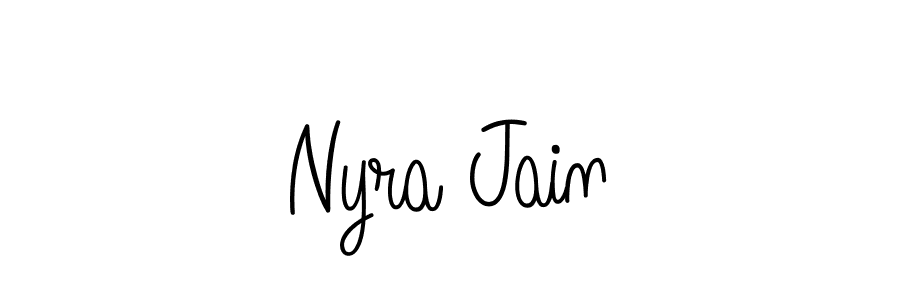 Create a beautiful signature design for name Nyra Jain. With this signature (Angelique-Rose-font-FFP) fonts, you can make a handwritten signature for free. Nyra Jain signature style 5 images and pictures png