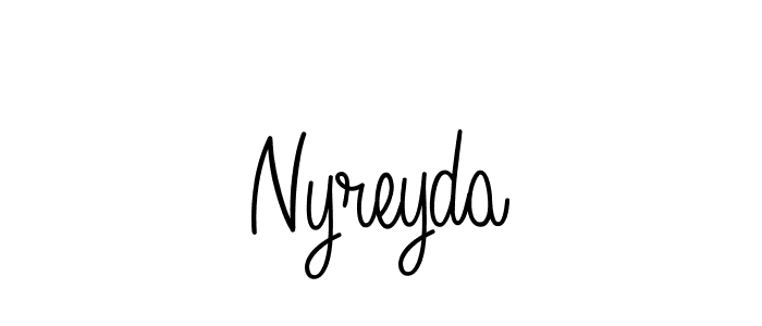 How to make Nyreyda name signature. Use Angelique-Rose-font-FFP style for creating short signs online. This is the latest handwritten sign. Nyreyda signature style 5 images and pictures png