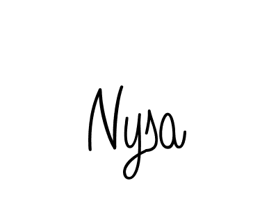 Design your own signature with our free online signature maker. With this signature software, you can create a handwritten (Angelique-Rose-font-FFP) signature for name Nysa. Nysa signature style 5 images and pictures png