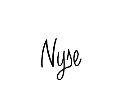 Nyse stylish signature style. Best Handwritten Sign (Angelique-Rose-font-FFP) for my name. Handwritten Signature Collection Ideas for my name Nyse. Nyse signature style 5 images and pictures png